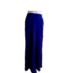 UNIQ New Women's Blue Sheer Pants with Built in Shorts Extra Wide Leg Elastic Size M Photo 1