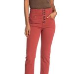 Joie  Laurelle high Rise button fly crop jeans Size 26 Burnt Orange NEW Photo 3