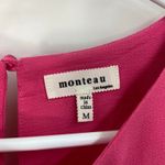 Monteau  Los Angeles women's pink ruffle cap sleeve business attire blouse M Photo 2