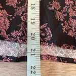 Free People Womens Blouse Top Floral Button Up Long Sleeve Black Pink Medium Photo 7