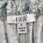 AUW Green Wide Leg Jumpsuit with Paisley Print and Cropped Pants NWT Size XL Photo 5