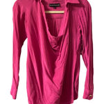 Karina Grimaldi  HOT PINK SILK SCOOP NECK BLOUSE Photo 0