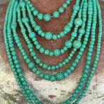 Source Unknown Turquoise 7 Layer Beaded Women's Necklace (309) Photo 0