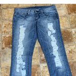 Bebe Carmen Tattered Ripped Faded Distressed Skinny Mid Rise Jeans 26 Photo 3