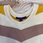 Apt. 9 Diagonal Striped Crewneck Long Sleeve Sweater Multicolor Jewel Tones  XL Photo 3