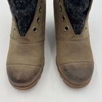 Sorel Joanie Sweater Wedge Ankle Bootie Leather Boots Waterproofr Photo 2