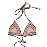 SAME Swim Catch String Bikini Top Rose & Black Size M Medium Pink Photo 1