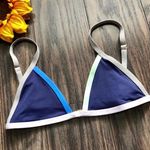 Tavik swim TAVIK JETT ColorBlocked Cobalt Bikini Top LARGE Photo 1