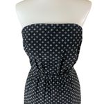 Club Monaco  Adeline Silk Strapless Mini Dress Black White Print Size 4 Photo 1