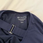 Athleta  Swim Maldives Bra Cup Tankini Top Navy Blue Open Back Swim Athletic Wire Photo 3