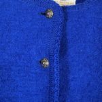 Vintage Wally Go Blue Wool Statement Button Up Cardigan Sweater M Size M Photo 1