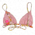 Farm Rio Tangerine Dream Bikini Set Pink Fruit Floral Side Tie Triangle Size S Photo 4