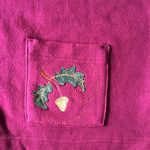 Classic Elements Autumn Leaf Burgundy Sweater Embroidered Grandmacore Fall Style Photo 3
