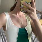 Zaful Green Color Block Tank Top Photo 0