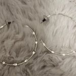 Bebe Silver Textured Hoop Earrings NWOT Photo 0