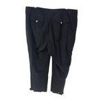 Ralph Lauren Lauren  Black Cargo Pants Cotton‎ Rayon Pockets With Belt Size 16 Photo 2