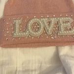 Beanie Hat Embellished With Rhinestone And Pearls NWT Photo 0