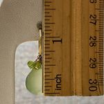 Gold Peridot Leverback Drop Earrings Gemstone Cluster Handmade Dainty Jewelry Green Photo 4