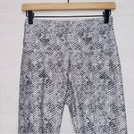 Balance Collection Women's Black White Monochrome Patterned High Rise Leggings Photo 3