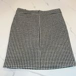 Vintage Houndstooth 100% Collegiate Style Wool Skirt Large Black White Photo 4