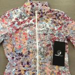 Foray Golf Printed Full Zip Jacket Sz S Club House Floral Pink Golf Performance Photo 1