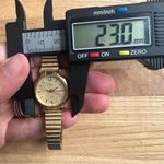 Timex Ladies Watch Vintage Gold-Tone Stainless Steel Stretch Band and Dial Photo 5