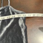 Reformation  Velvet Slip Dress Mini Cami Dark Gray Silver Y2K Party Cocktail Flaw Photo 7