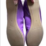 J.Crew  Purple Patent Leather Round Toe Size 8 Classic Ballet Flats Cream Trim. Photo 6