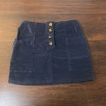 Urban Outfitters BDG  blue velvet mini skirt size M Photo 1