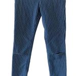 ZARA NWT Trafaluc Stretch Navy Stripes Denim Slim Fit Distressed Ankle 6 #1131 Photo 2