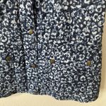 Talbots Womens Size Medium Blue Camo Quilted Puffer Vest Full Zip Fleece Lined Photo 2