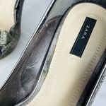 ZARA Silver Sparkly Bow High Heels- Size 37- 4.5 Inch Heels Photo 4