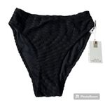 Good American Women’s Jacquard Better Bikini Bottom in Black size Medium Photo 1
