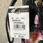 wilson's leather Wilson Leather: Mundi Black Floral Wristlet- flaws Photo 2