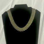 Vintage mid century silver seven row estate Panther Weave necklace Photo 0