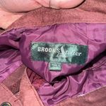 Vintage 1980s Brooks Atelier 100% Leather High Waisted Pleated Shorts size 6 Purple Photo 3