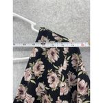 Japna  Women's Hi Lo Romper Maxi Dress Black Floral Short Sleeve Small V Neck Photo 9