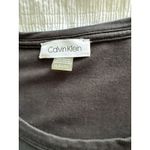 Calvin Klein  Little Black Dress Embellished Logo Gold Short Sleeve Women's XL Photo 2