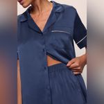 Eberjay Eberjey XL Inez Washable Silk Short Pajamas FULL SET‎ Navy Champagne Loungewear Photo 2