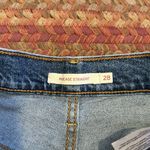 Levi's RIBCAGE STRAIGHT BUTTON FLY LONG INSEAM CUT OFF SHORTS Photo 1