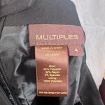 Multiples Black Midi Straight Skirt w/ Waist Tabs Office Wear Basic Sz 4 Photo 4