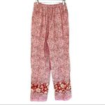 ZARA  Linen Blend Paisley Floral Printed Pull On Wide Leg Trousers Size L NEW Photo 2