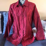Jaclyn Smith Classic Red Button Down Shirt Medium Photo 0