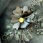 Arula Black & Gold Floral Appliqué Sequin Shimmer Sleeveless Maxi Dress. Size XL Photo 4