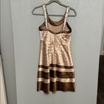 BCBGMAXAZRIA  Bronze‎ & Champagne Satin Bandage Cocktail Dress Photo 2