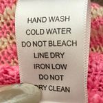 Bibi Rhyme Or Reason Lightweight Striped Hoodie Sweater Green Pink Size Medium Photo 9