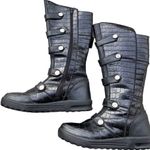 Vintage DC Animal Print 361347 Black Leather Snow Boots Women’s Black Sz 7.5 Photo 3