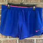 Nike  dri fit Women's Athletic Shorts in Royal Blue and Neon Pink Photo 0