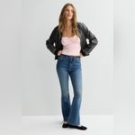 SO NWT Sexy! LIGHT BLUE Long Sleeve Sweetheart Neckline Stretch Top M Photo 5