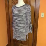 Roz & Ali Purple Marled Knit Bell Sleeve Sweater Tunic Photo 3